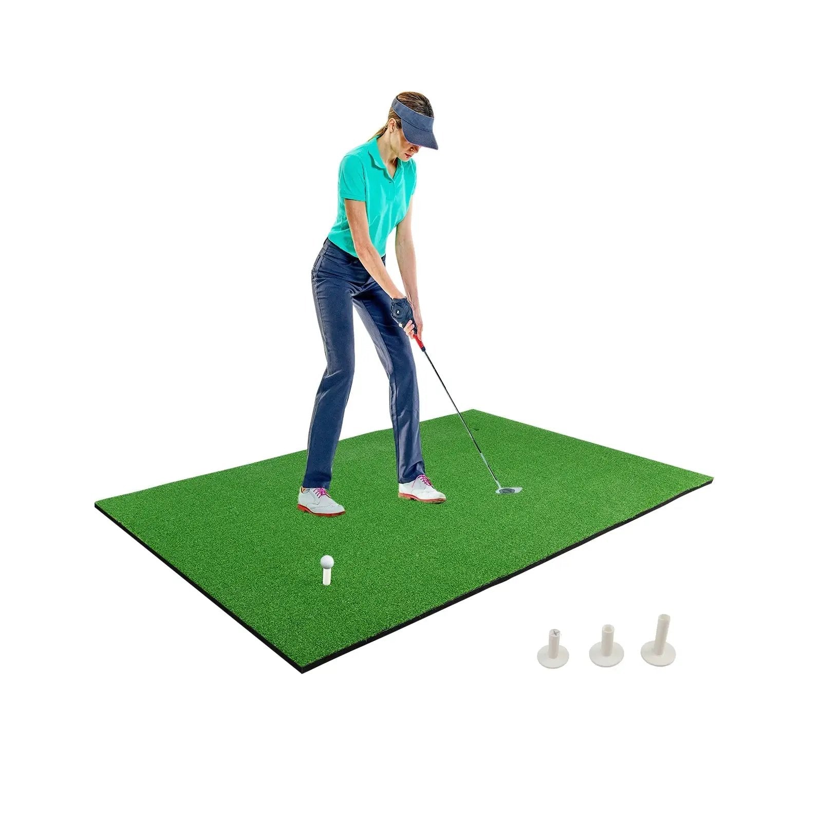 5 x 3 Feet Golf Mat with 3 Rubber Tees by DirectDeals
