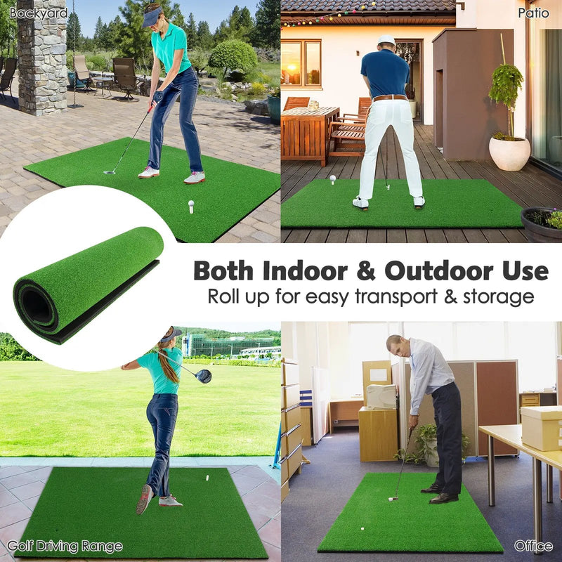 5 x 3 Feet Golf Mat with 3 Rubber Tees by DirectDeals