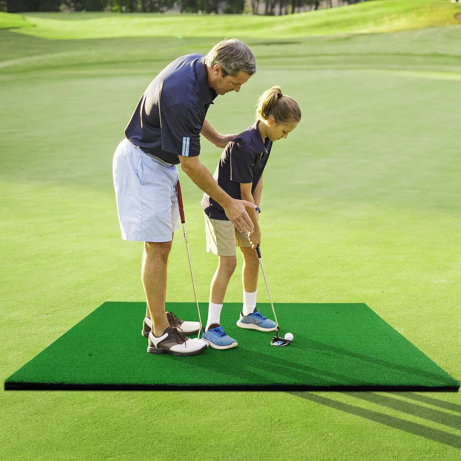 5 x 3 Feet Golf Mat with 3 Rubber Tees by DirectDeals