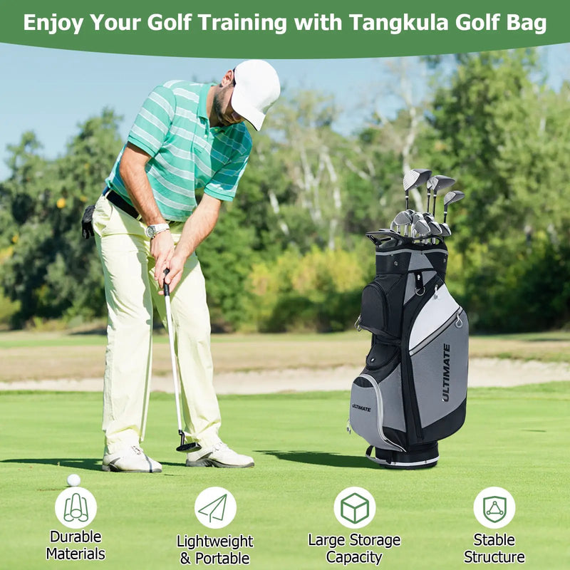 14-Way Golf Cart Stand Bag with Waterproof Rain Hood by DirectDeals