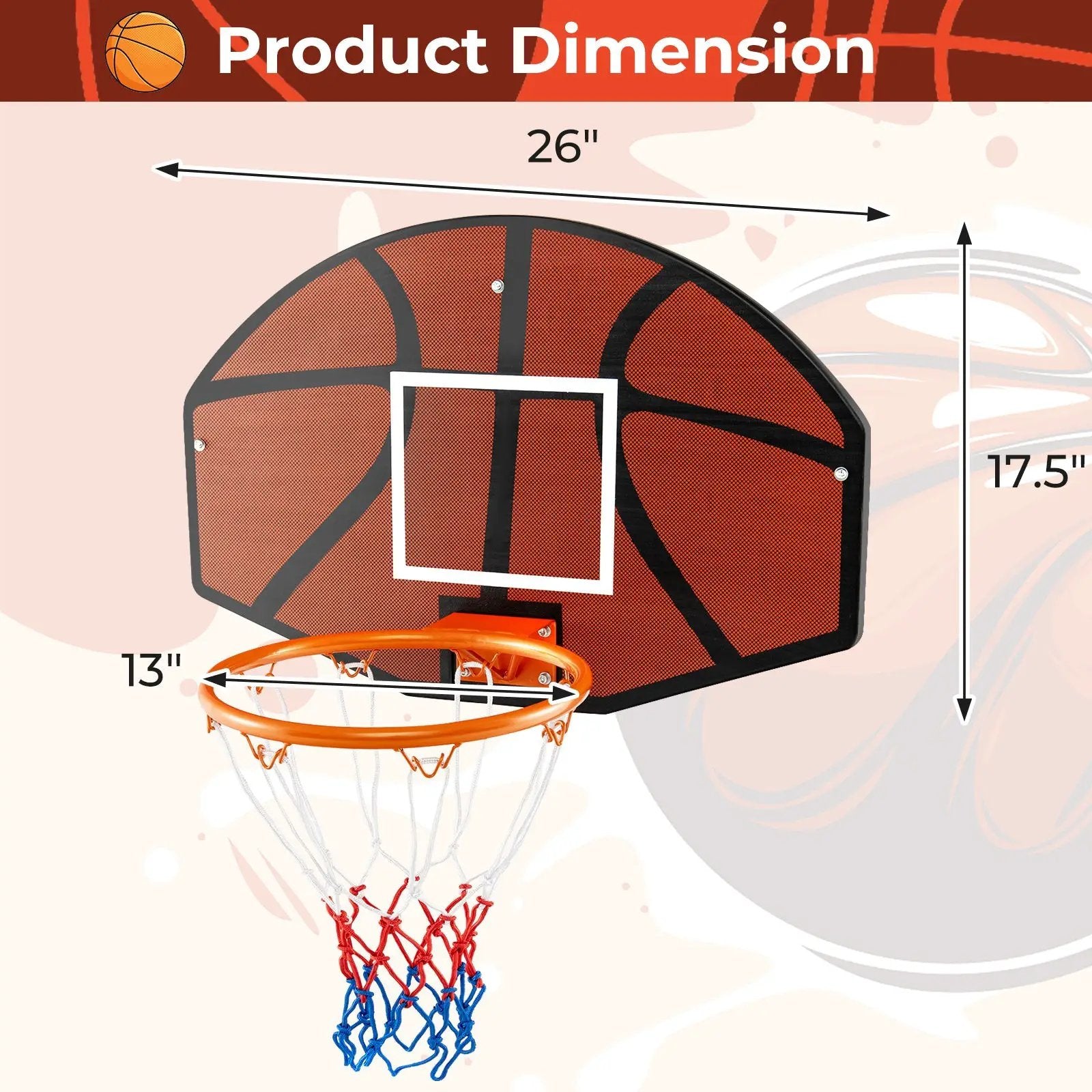 Indoor Outdoor Basketball Games with Large Shatter-proof Backboard by DirectDeals