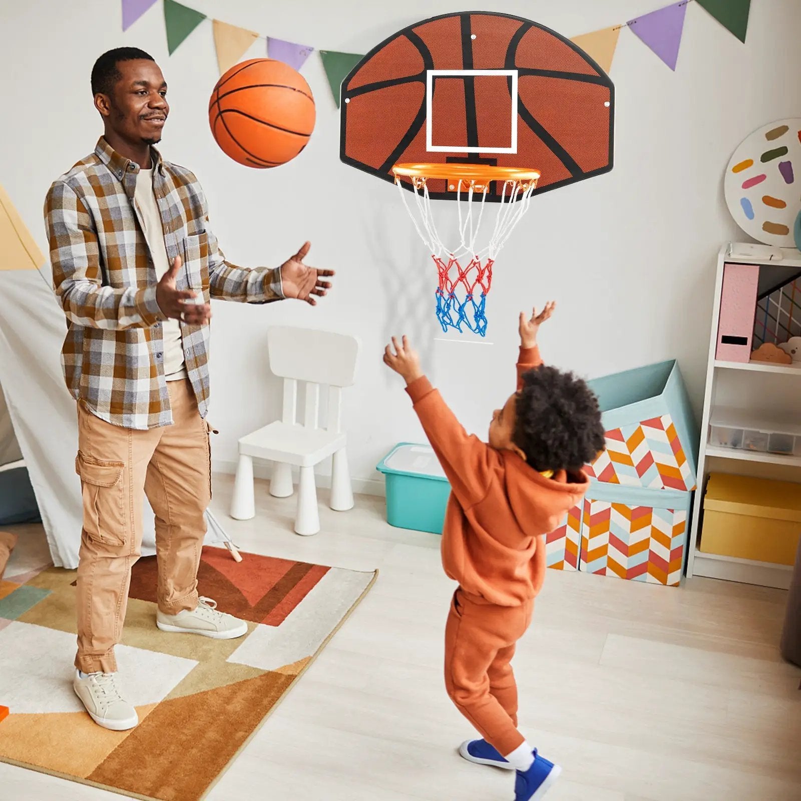 Indoor Outdoor Basketball Games with Large Shatter-proof Backboard by DirectDeals