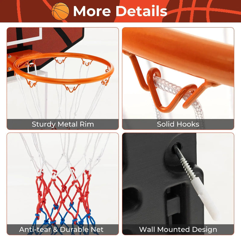 Indoor Outdoor Basketball Games with Large Shatter-proof Backboard by DirectDeals