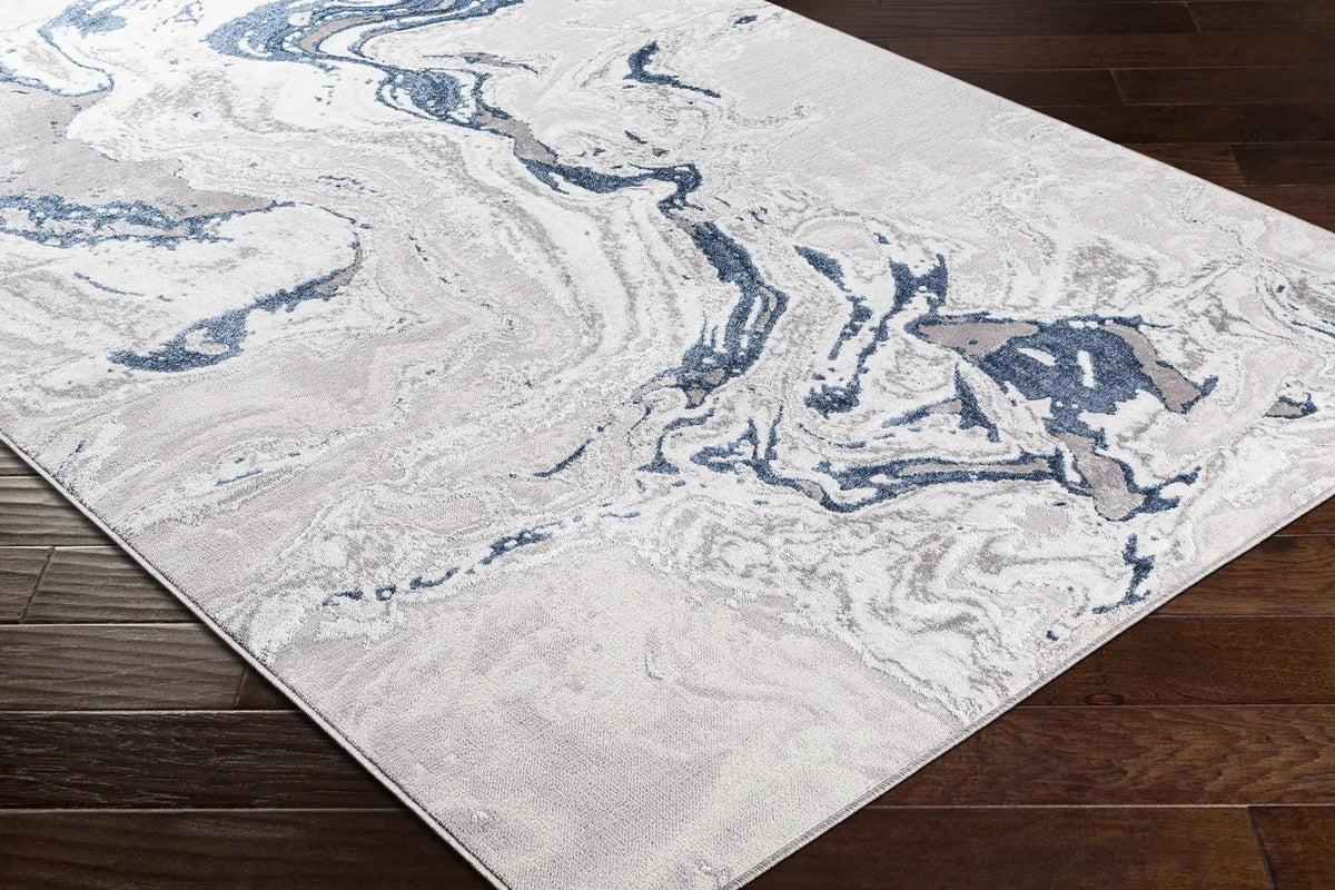 Speldhurst Blue Marble Rug, photo 4 of 5