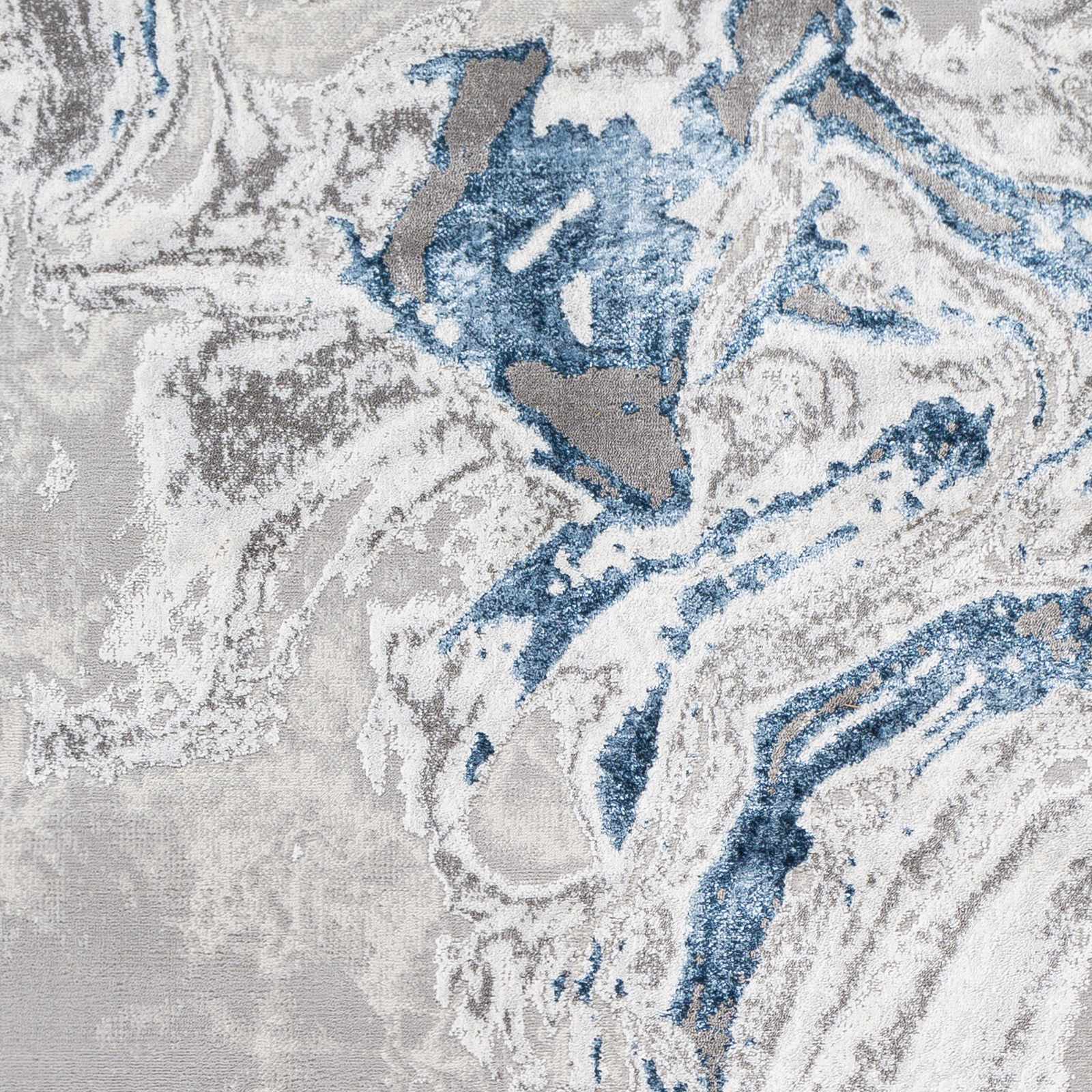 Speldhurst Blue Marble Rug by Boutique Rugs