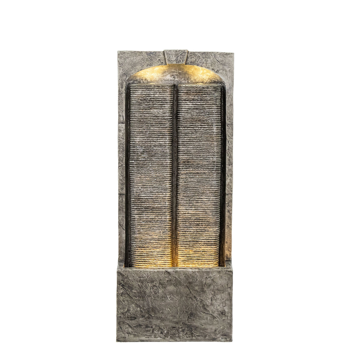 Resin Slate Outdoor Water Wall Fountain with LED Lights, photo 6 of 7
