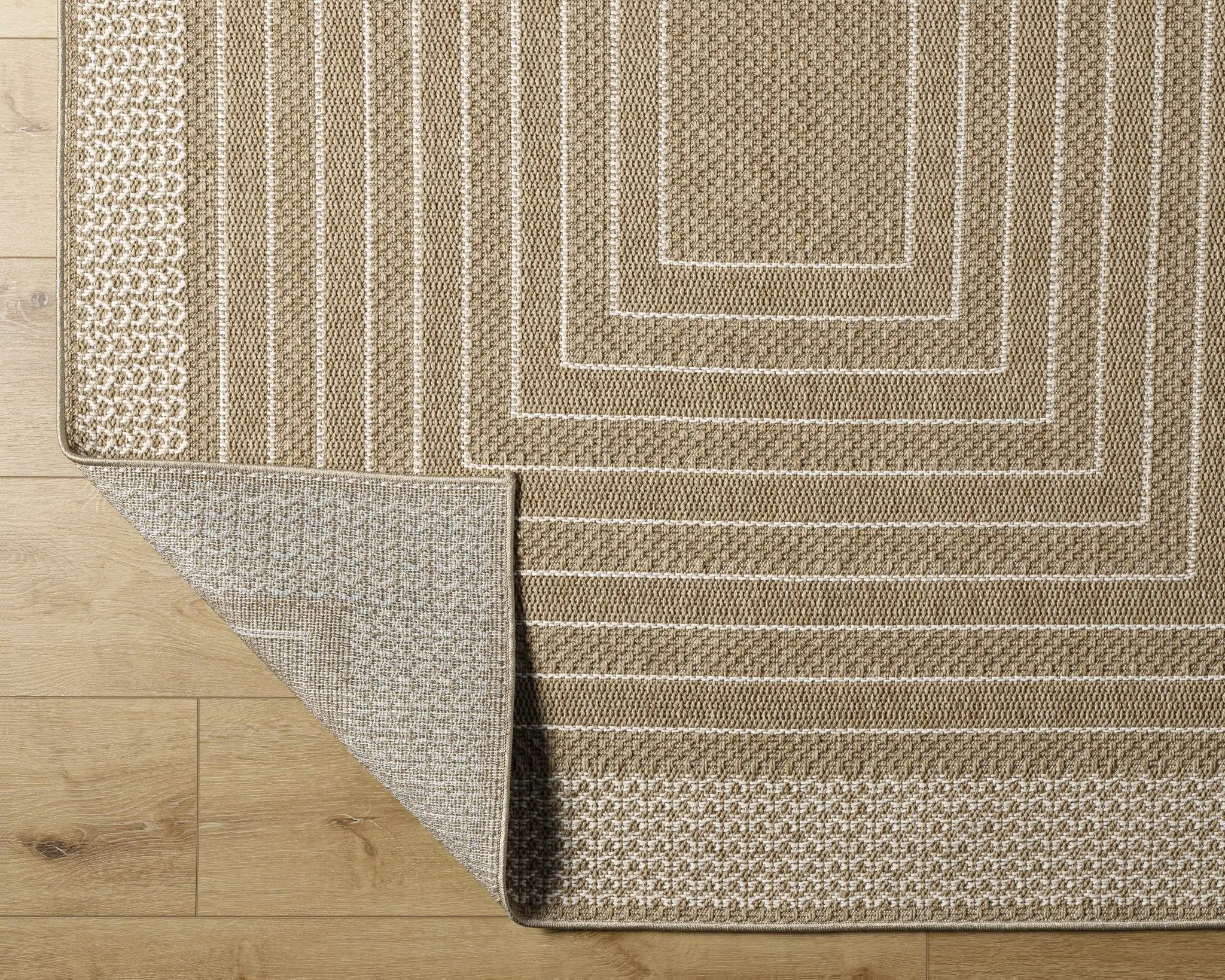 Mopsa Tan Outdoor Area Rug - Clearance by Boutique Rugs