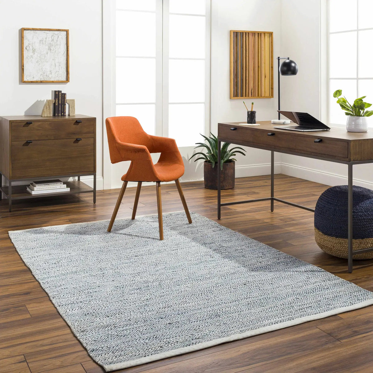 Aneko Cream Area Rug - Clearance, installed in a room