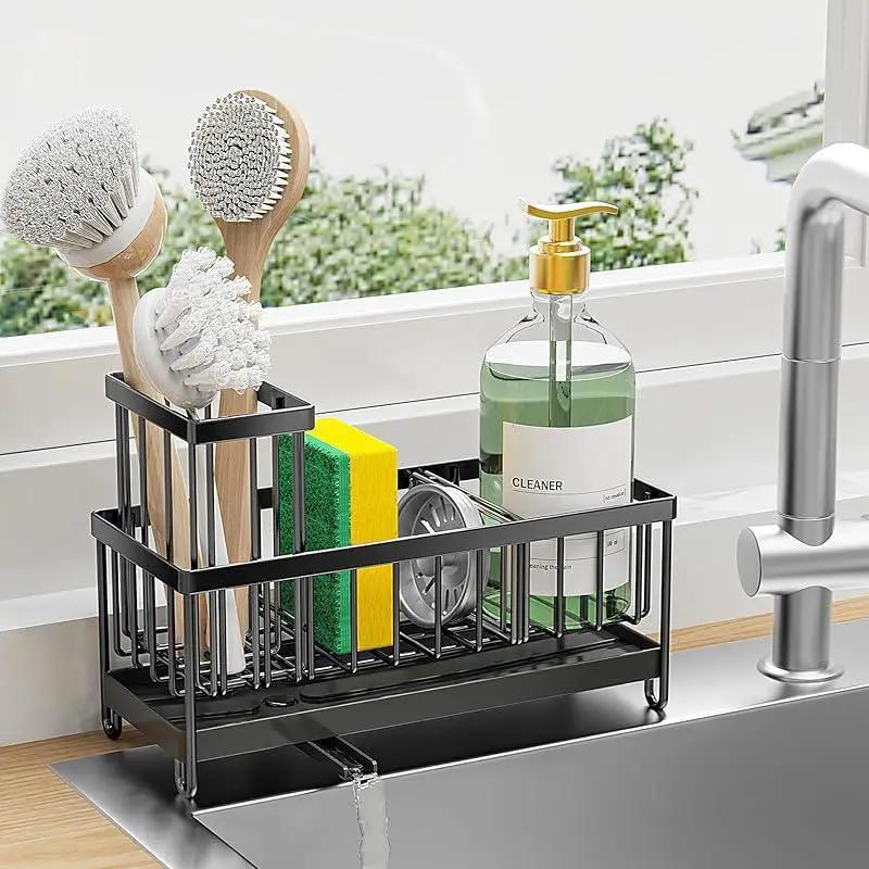 Sponge Holder - Stainless Steel Black by House Of Avana