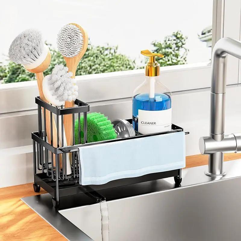 Sponge Holder - Stainless Steel Black by House Of Avana