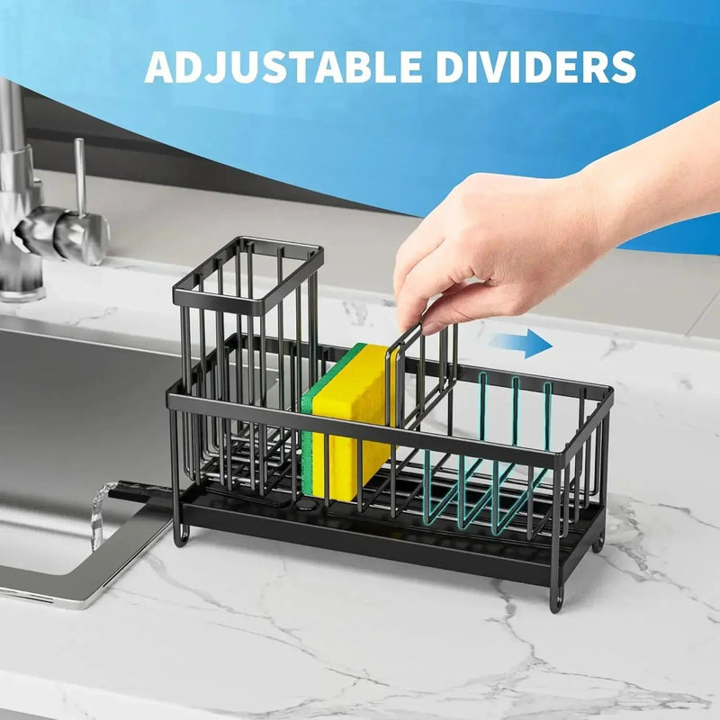 Sponge Holder - Stainless Steel Black by House Of Avana