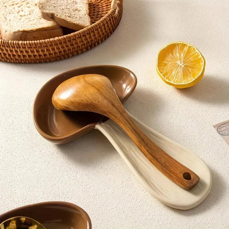 Spoon Rest - Ceramic Mushroom Shape by House Of Avana