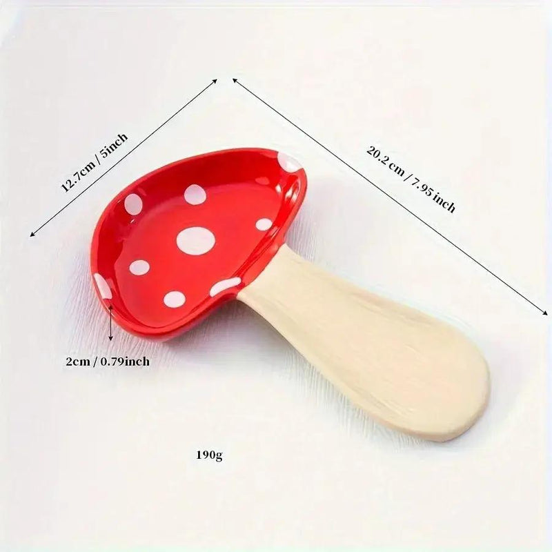 Spoon Rest - Ceramic Mushroom Shape by House Of Avana