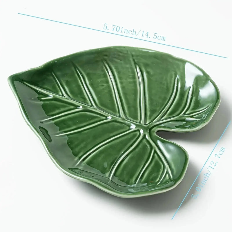 Spoon Rest - Non-Slip Ceramic Leaf by House Of Avana