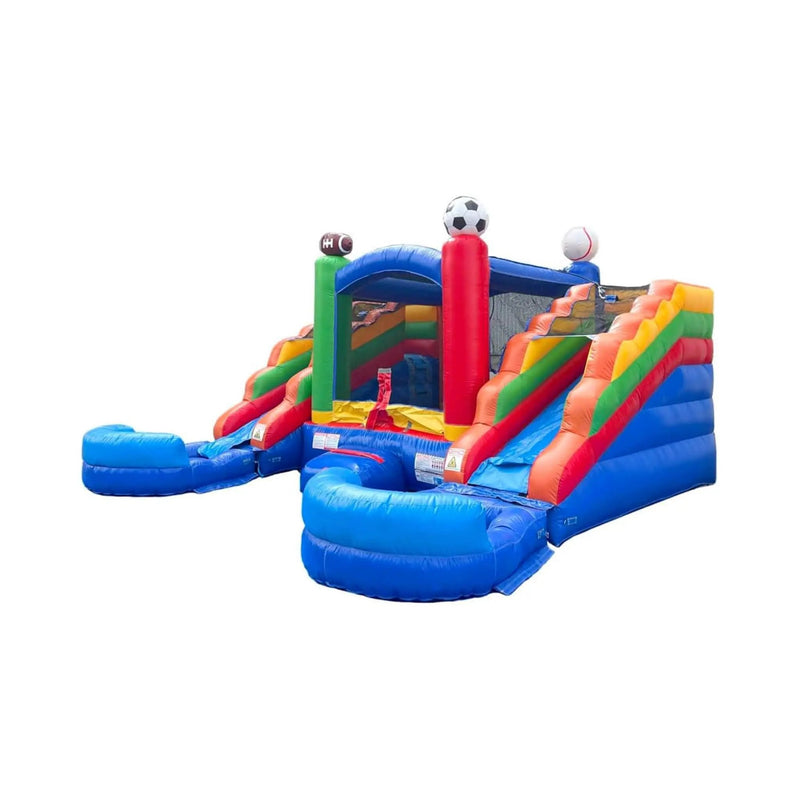 16FT Sports Castle Bounce House With Double Water Slides (SAK17635) by SAKSBY WHOLESALE