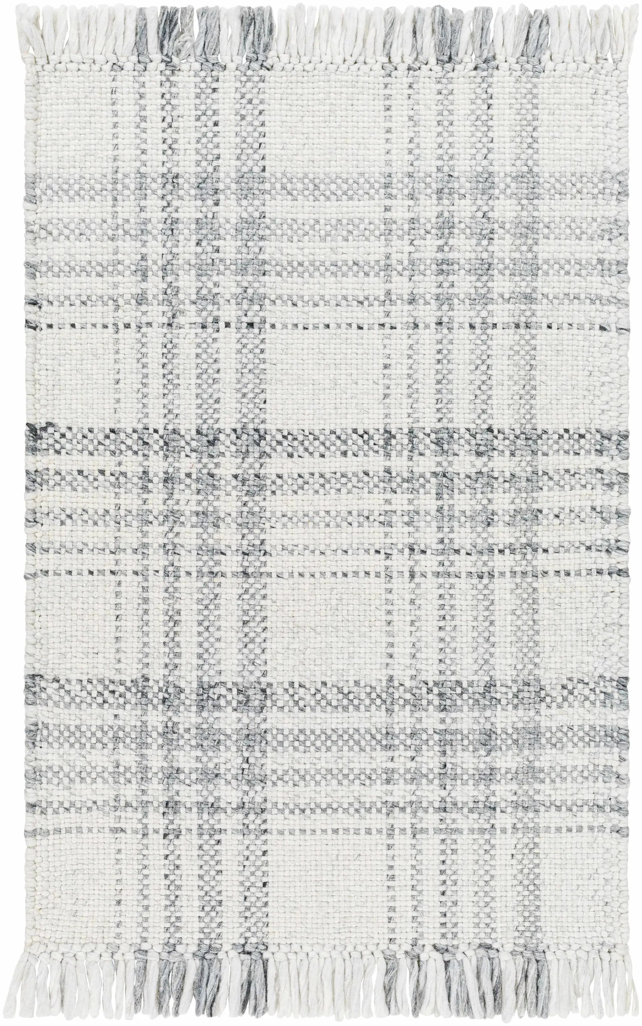 Inara Gray Plaid Area Rug - Clearance by Boutique Rugs