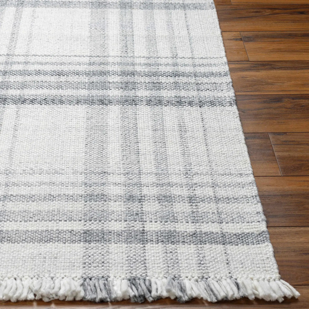Inara Gray Plaid Area Rug - Clearance, photo 5 of 10