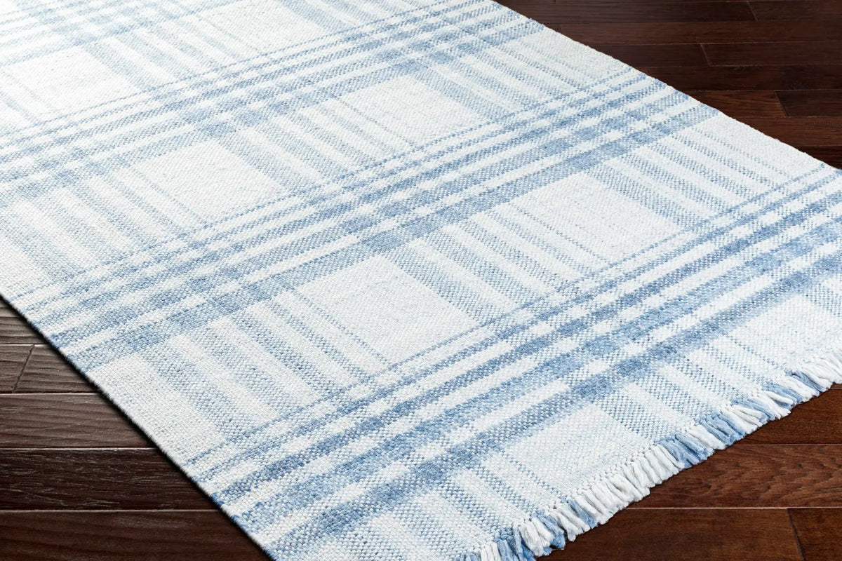 Inara Blue Plaid Area Rug, photo 3 of 8