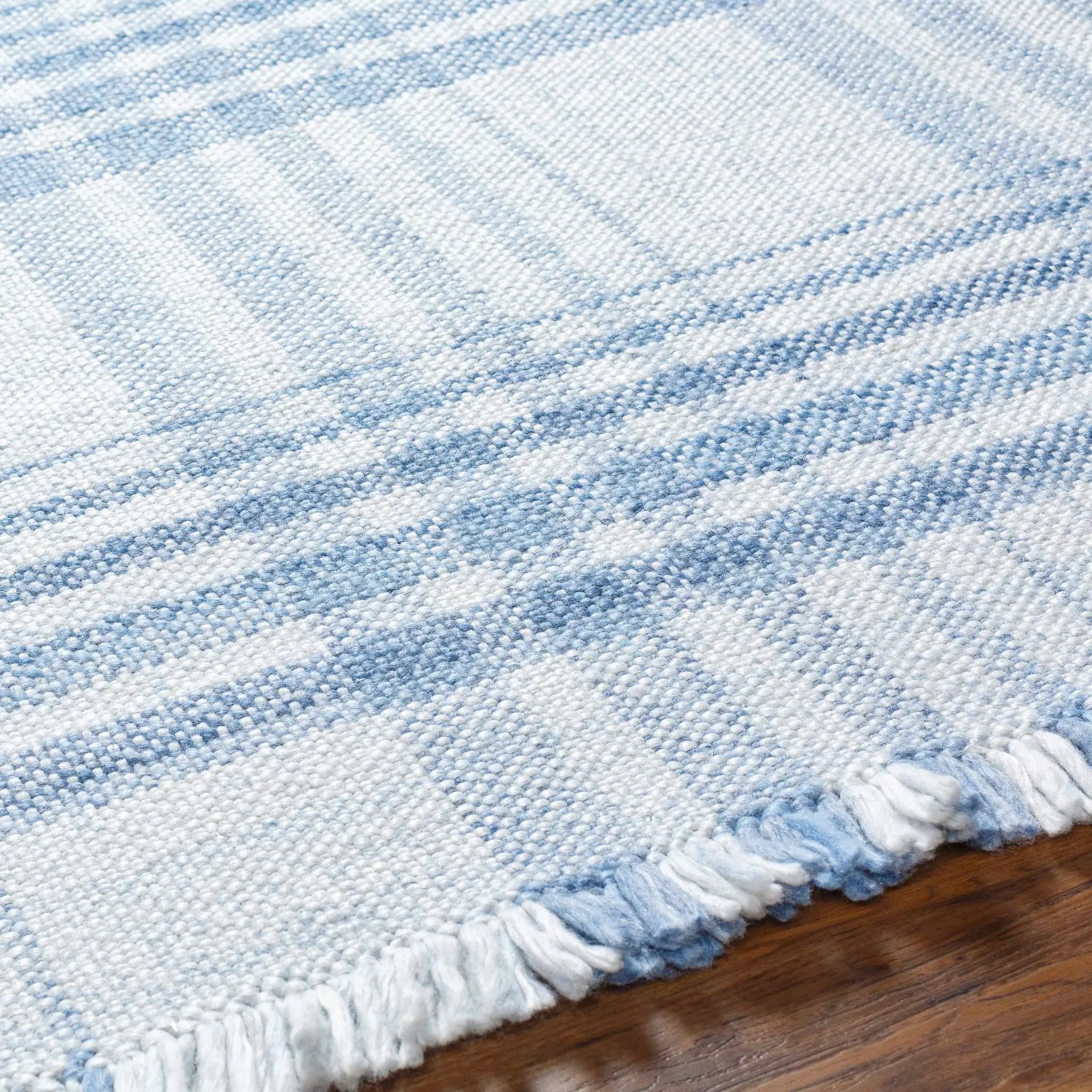 Inara Blue Plaid Area Rug by Boutique Rugs