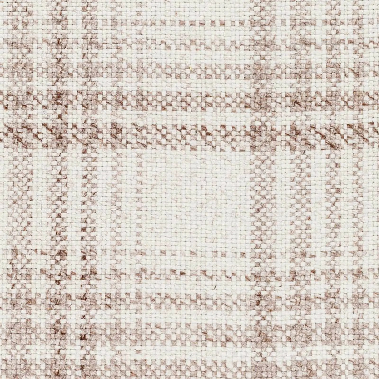 Inara Light Brown Plaid Hand Woven Area Rug by Boutique Rugs