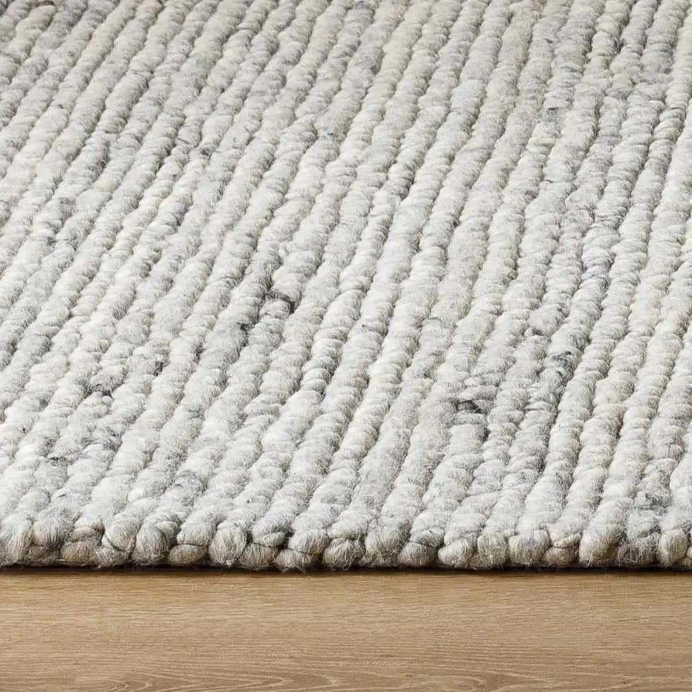 Olisa Cream & Gray Wool Area Rug by Boutique Rugs