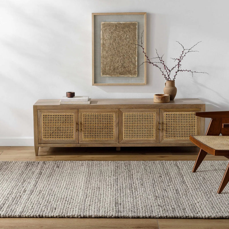 Olisa Beige Wool Area Rug by Boutique Rugs