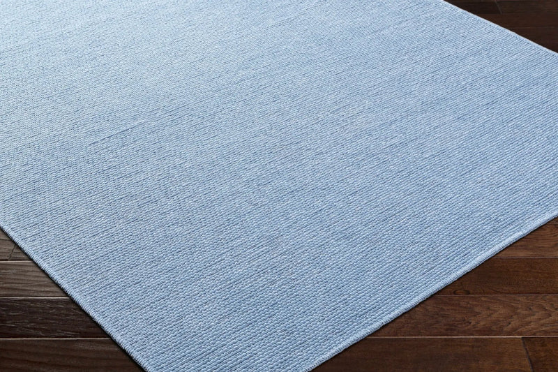 Isako Blue Solid Washable Area Rug - Clearance by Boutique Rugs