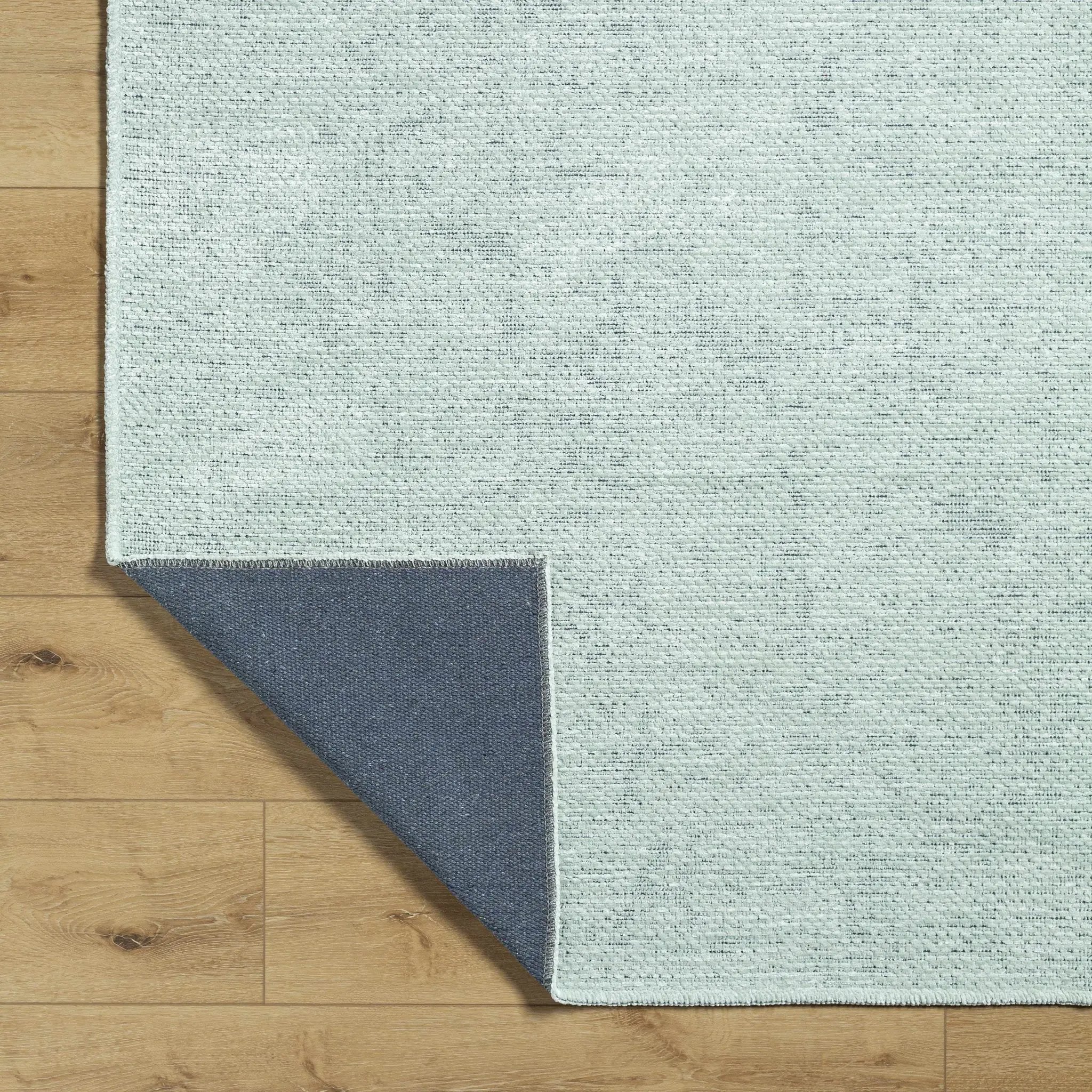 Isako Seafoam Solid Washable Area Rug - Clearance by Boutique Rugs