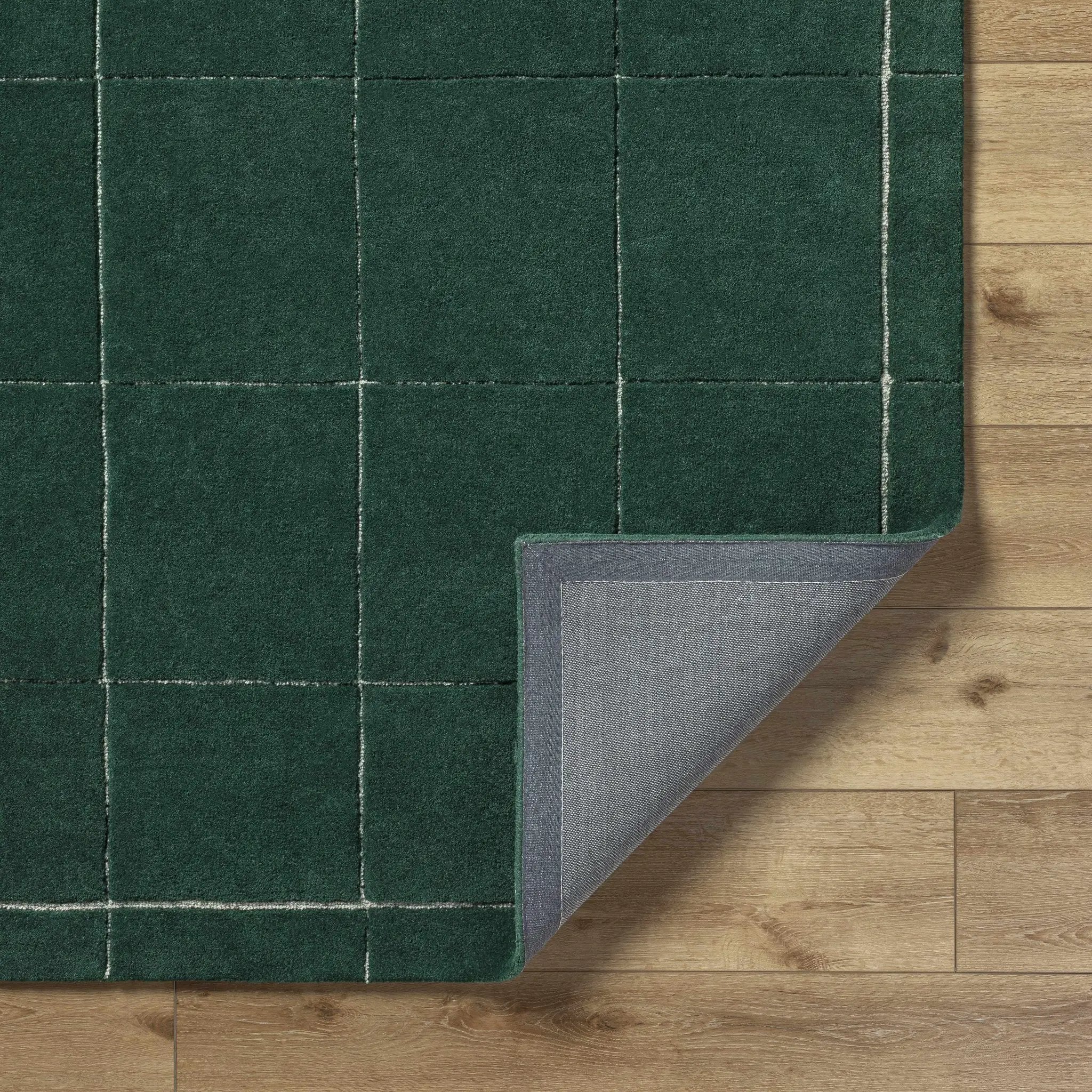 Siarl Green Checkered Area Rug by Boutique Rugs
