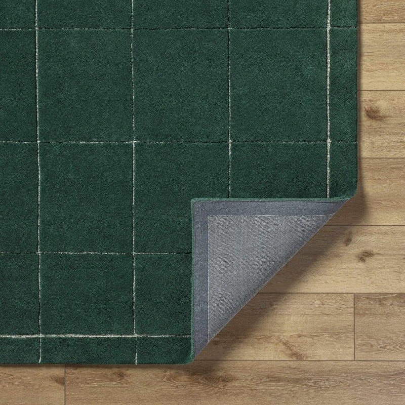 Siarl Green Checkered Area Rug by Boutique Rugs
