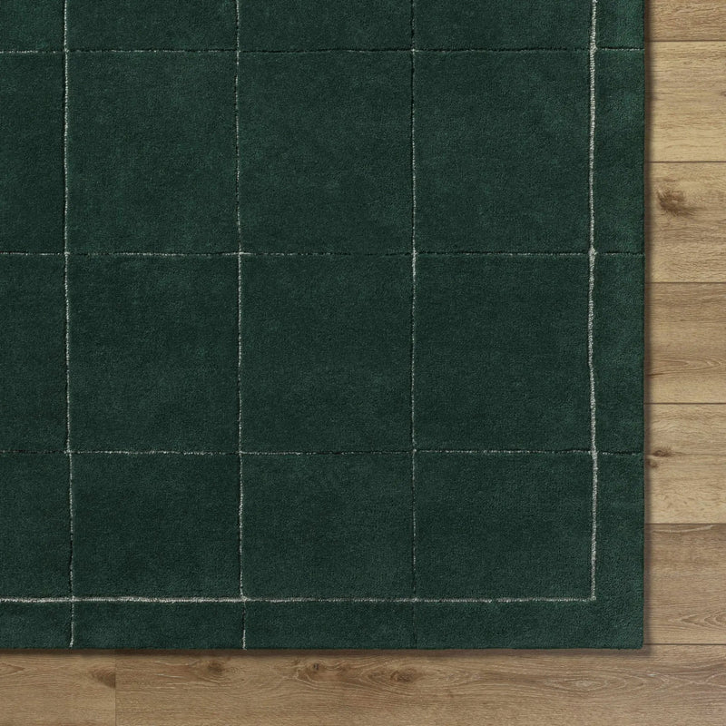 Siarl Green Checkered Area Rug by Boutique Rugs