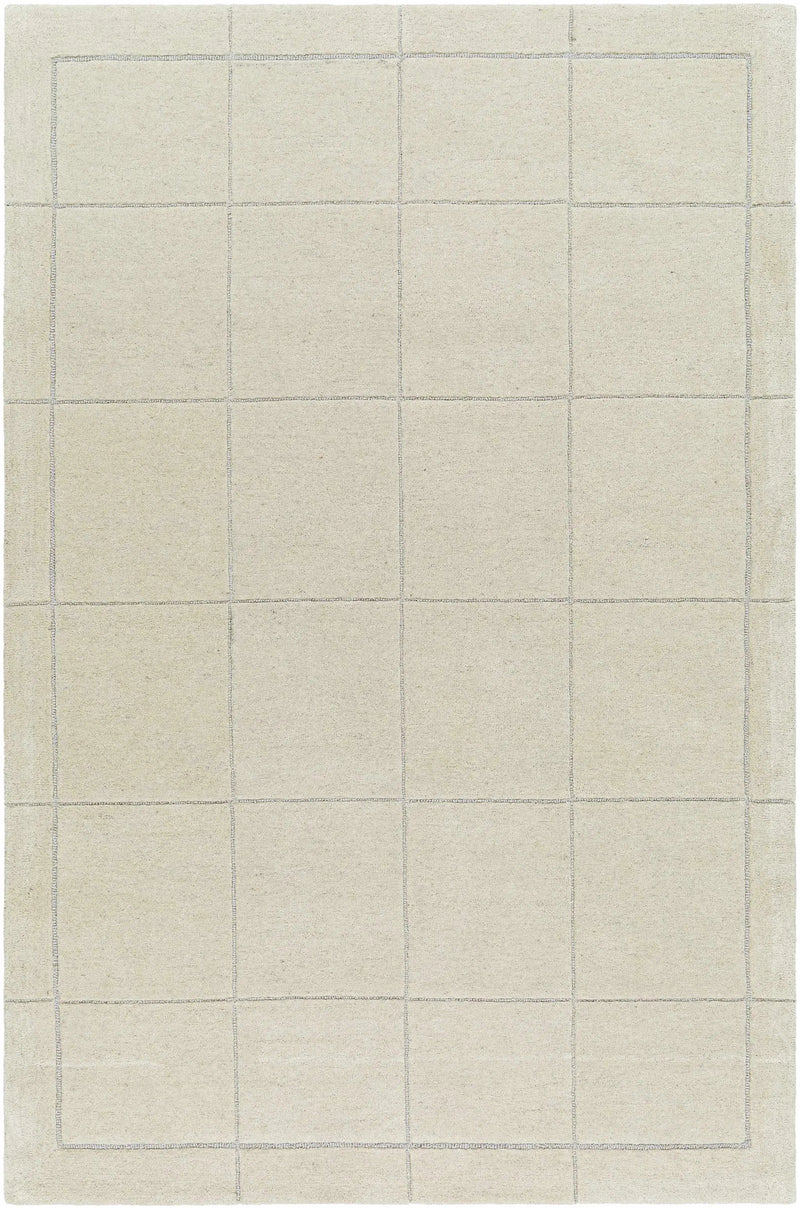 Siarl Cream Checkered Area Rug by Boutique Rugs