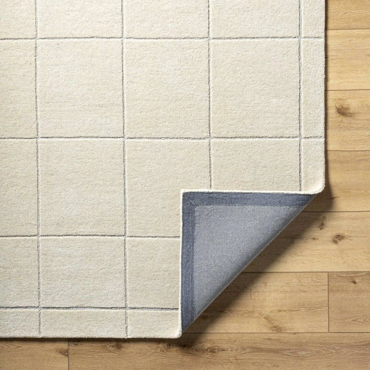 Siarl Cream Checkered Area Rug, photo 5 of 7
