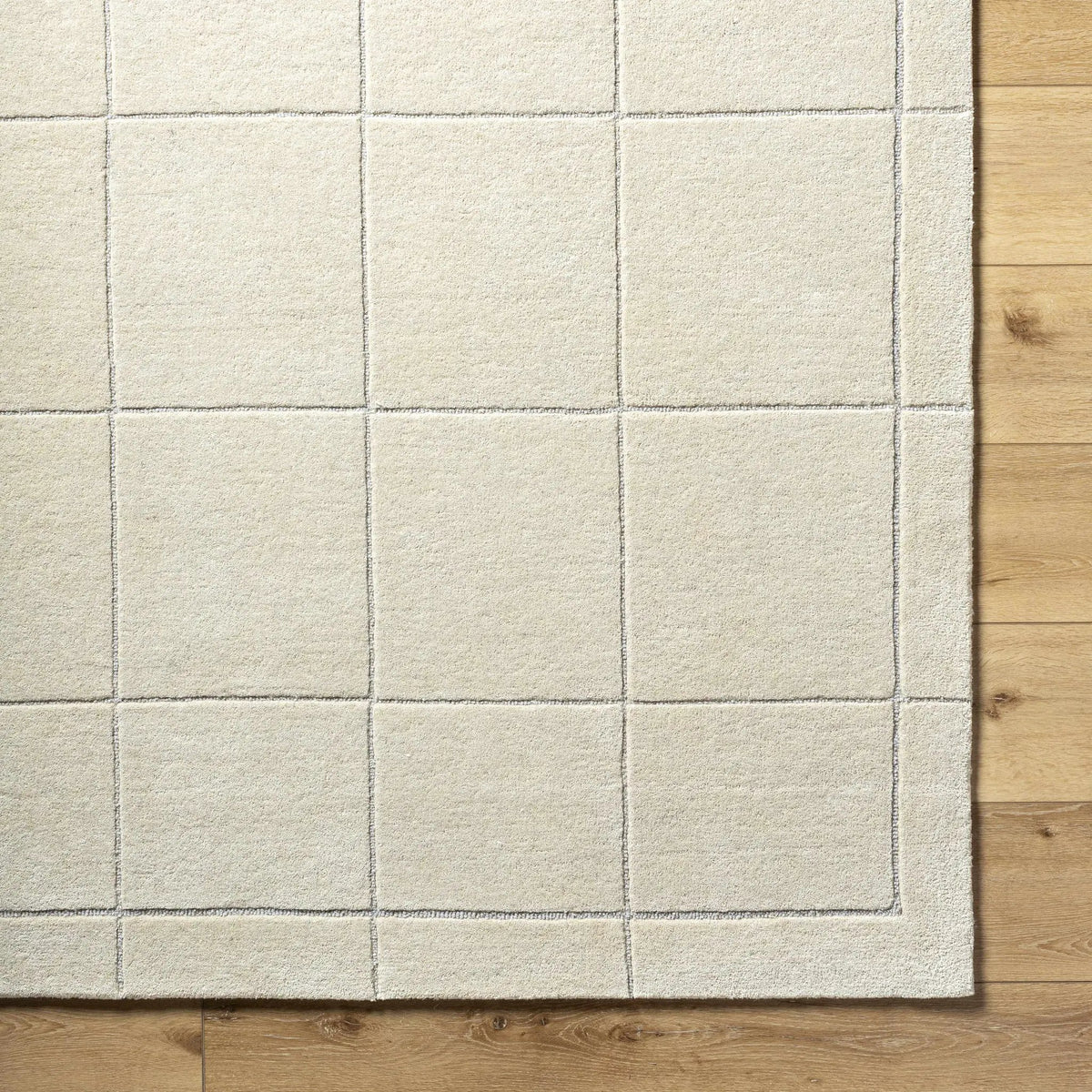 Siarl Cream Checkered Area Rug, photo 7 of 7