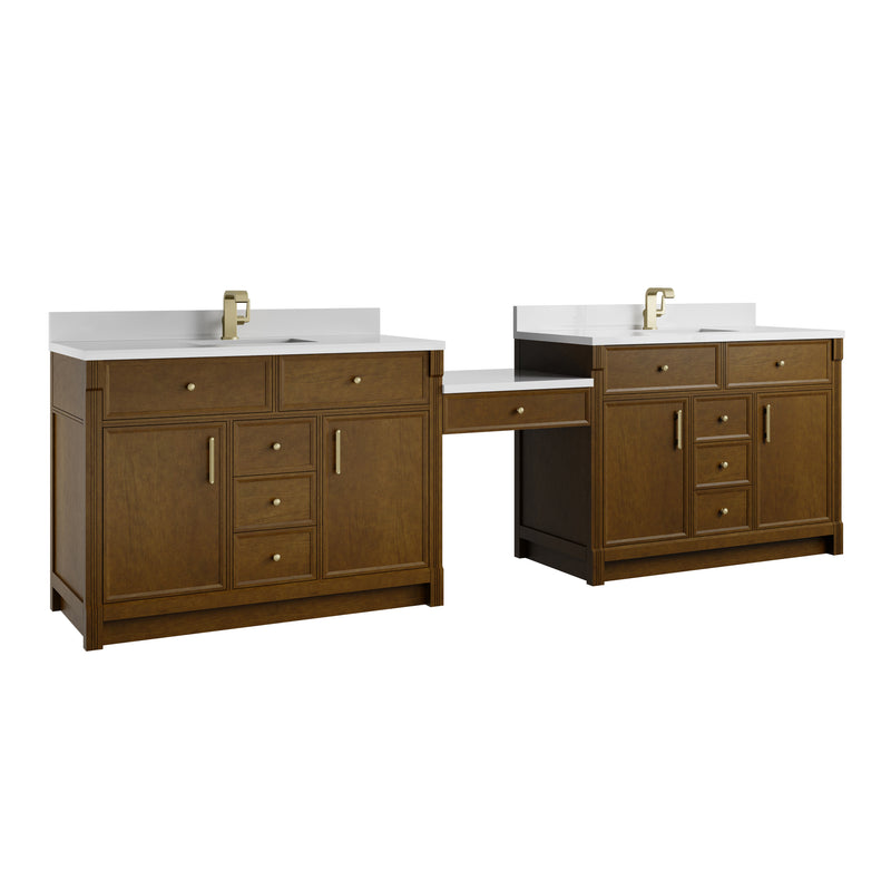 James Martin Bellshire 120" Single Bathroom Vanity, Honey Oak, view 7
