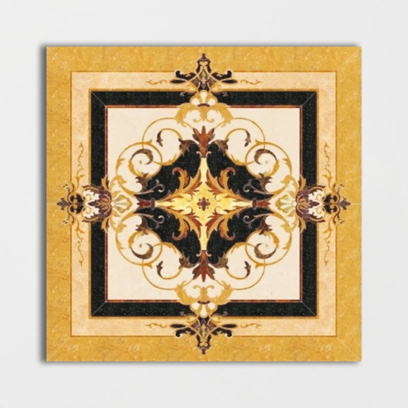 Square Aluminum Backed Multi Finish Neptune Marble Medallions 36 Marble Multi Finish 36x36 Medallions