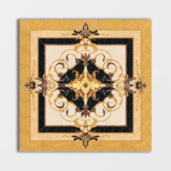 Square Aluminum Backed Multi Finish Neptune Marble Medallions 48