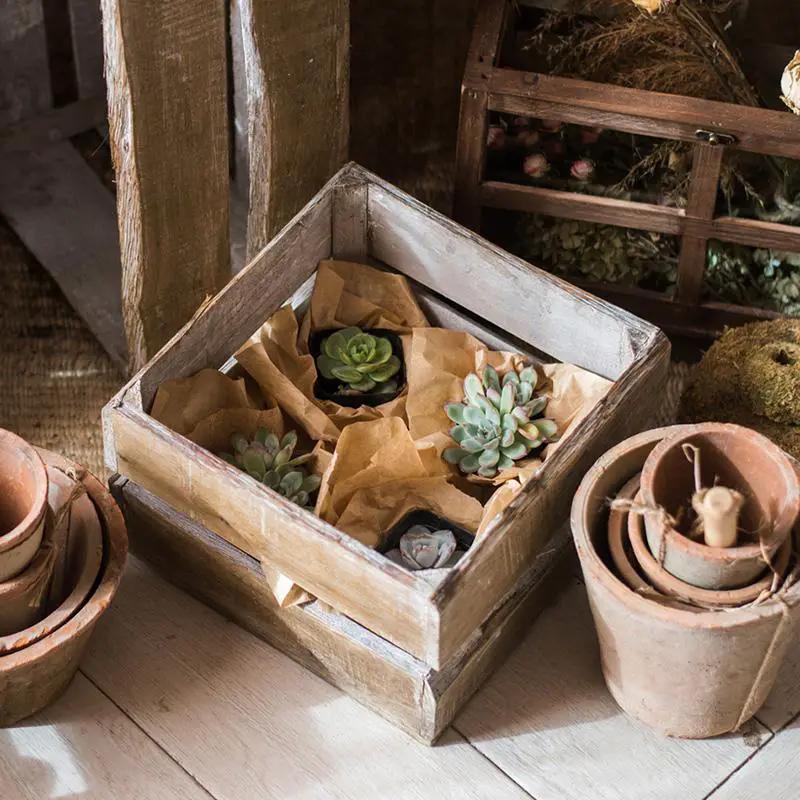 Square Cube Solid Wood Crates by RusticReach