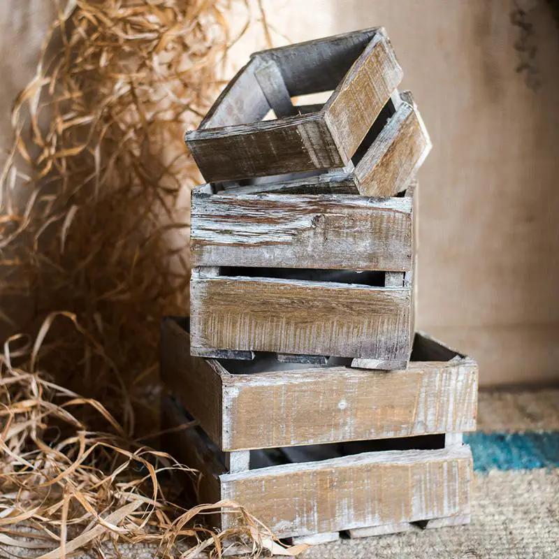 Square Cube Solid Wood Crates by RusticReach
