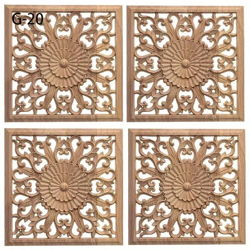 Handcrafted Floral Wooden Wall Panel for Elegant Home Decor by House Of Avana