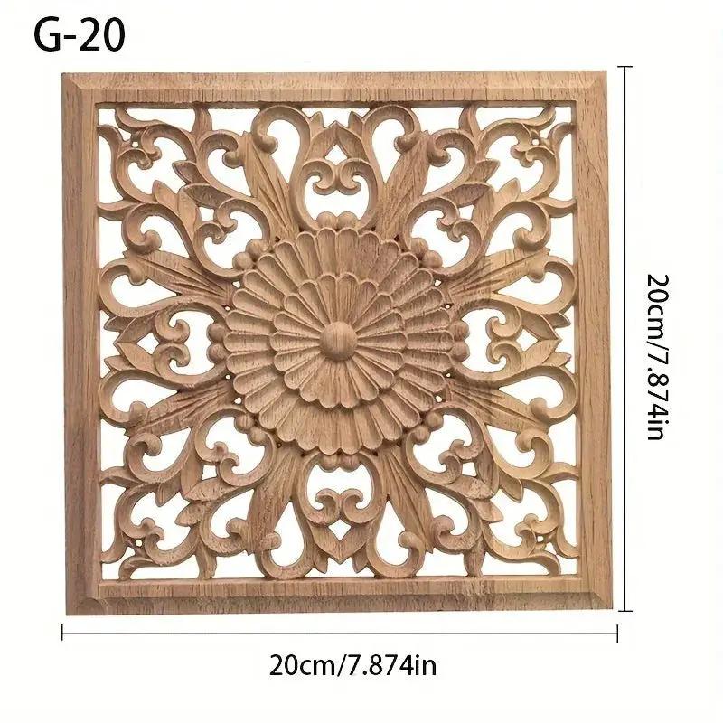 Handcrafted Floral Wooden Wall Panel for Elegant Home Decor by House Of Avana