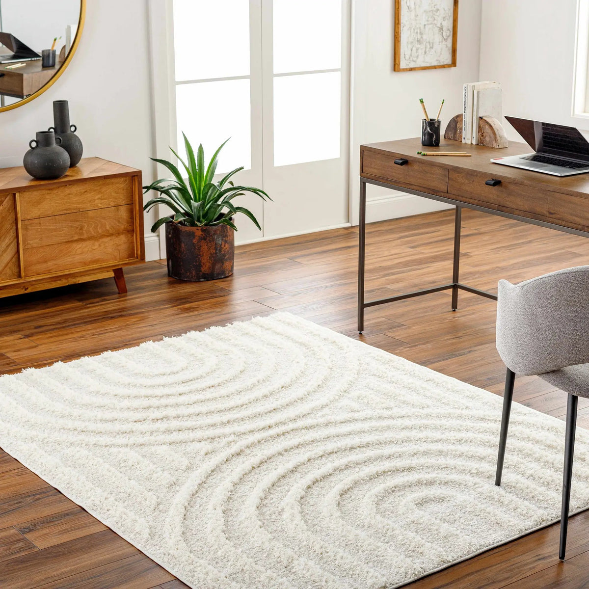 Arnel Cream Area Rug, installed in a room 3