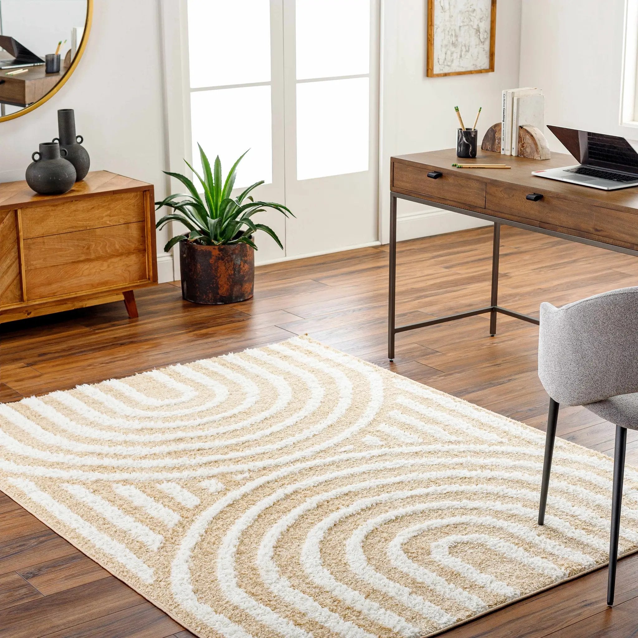 Arnel Beige Area Rug - Clearance by Boutique Rugs