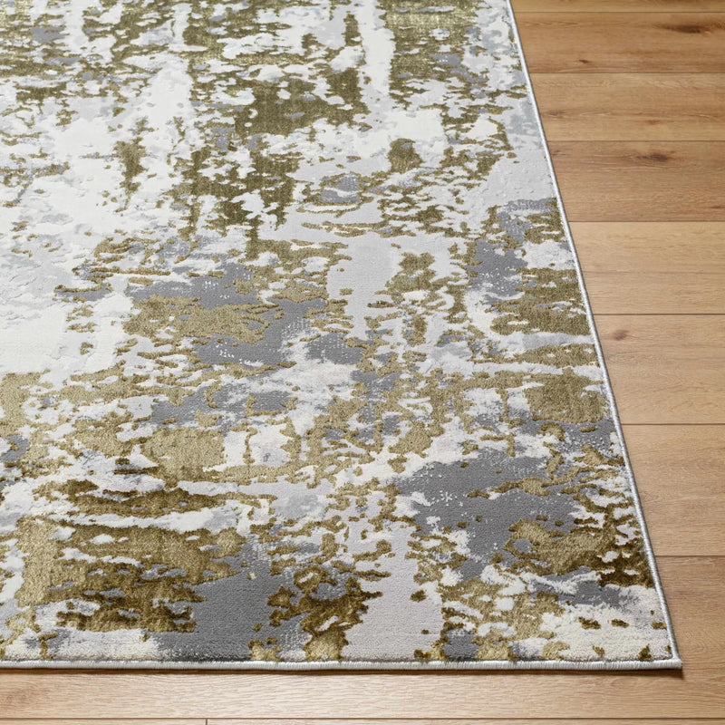 Junko Gray & Green Marble Area Rug - Clearance by Boutique Rugs