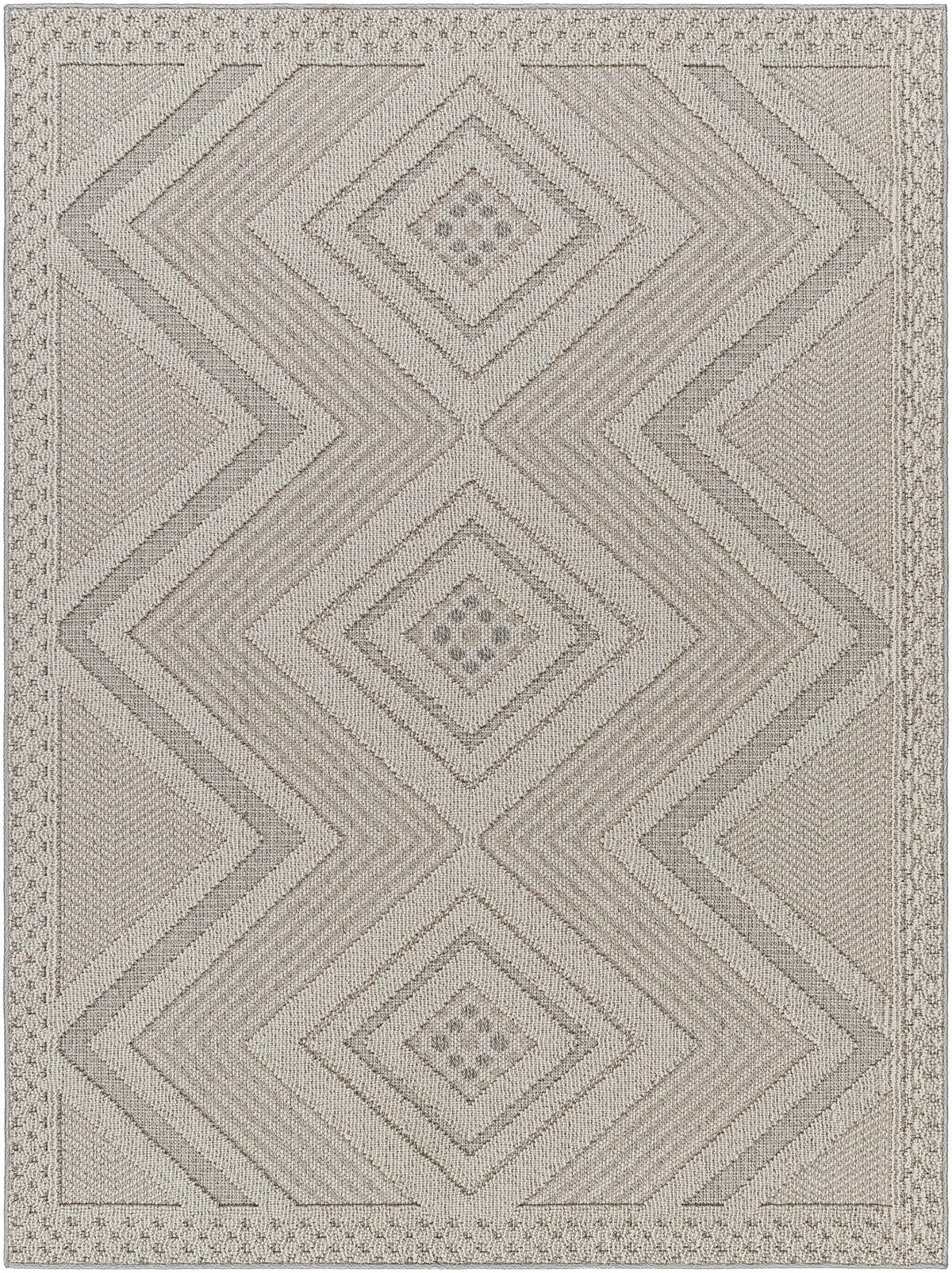 Aimee Natural Gray Outdoor Area Rug - Clearance