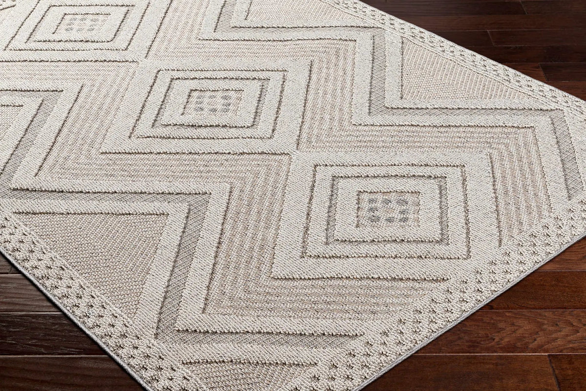 Aimee Natural Gray Outdoor Area Rug - Clearance, photo 4 of 7