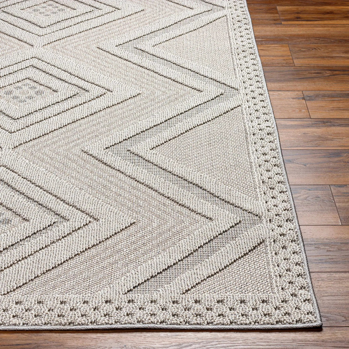 Aimee Natural Gray Outdoor Area Rug - Clearance, photo 3 of 7