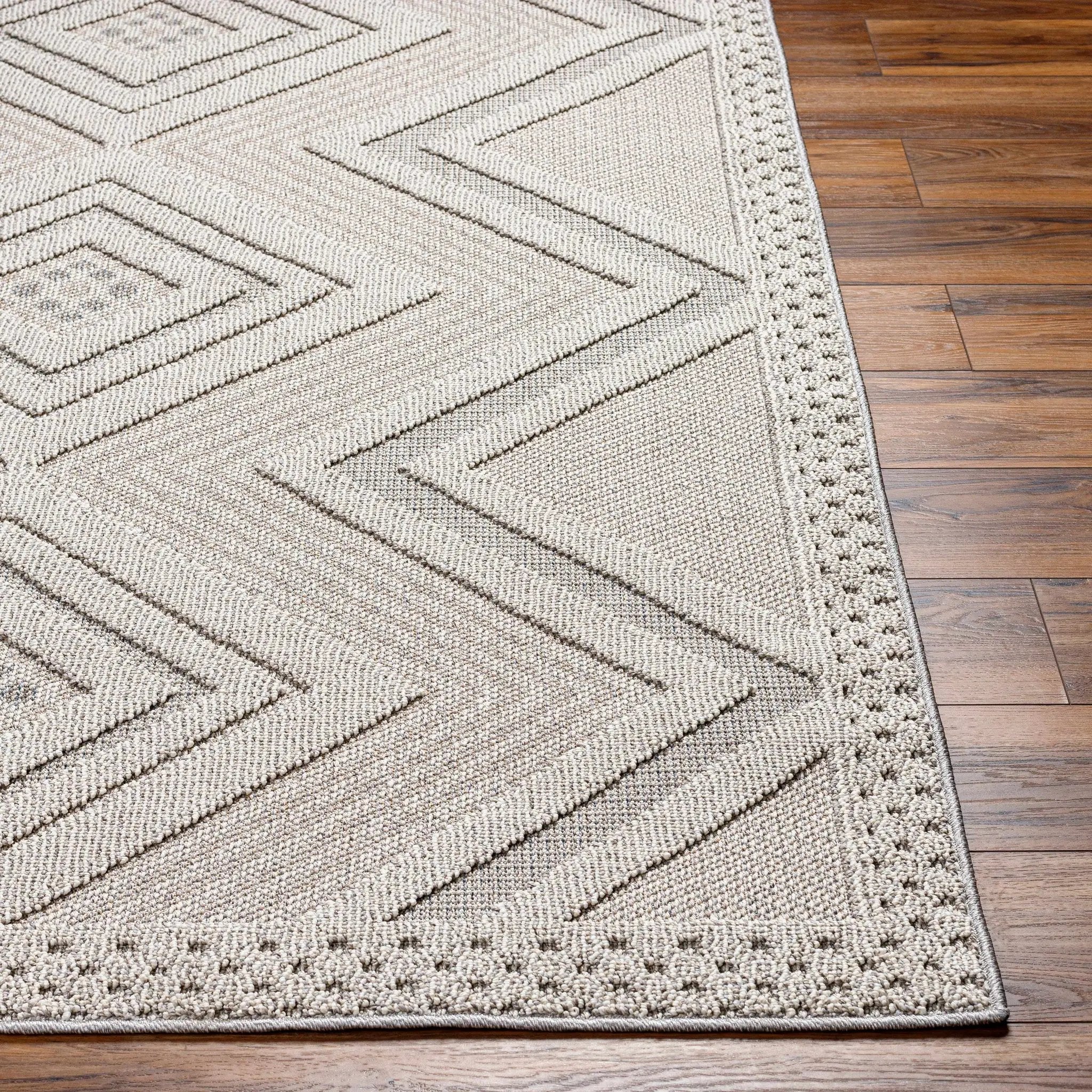 Aimee Natural Gray Outdoor Area Rug - Clearance by Boutique Rugs