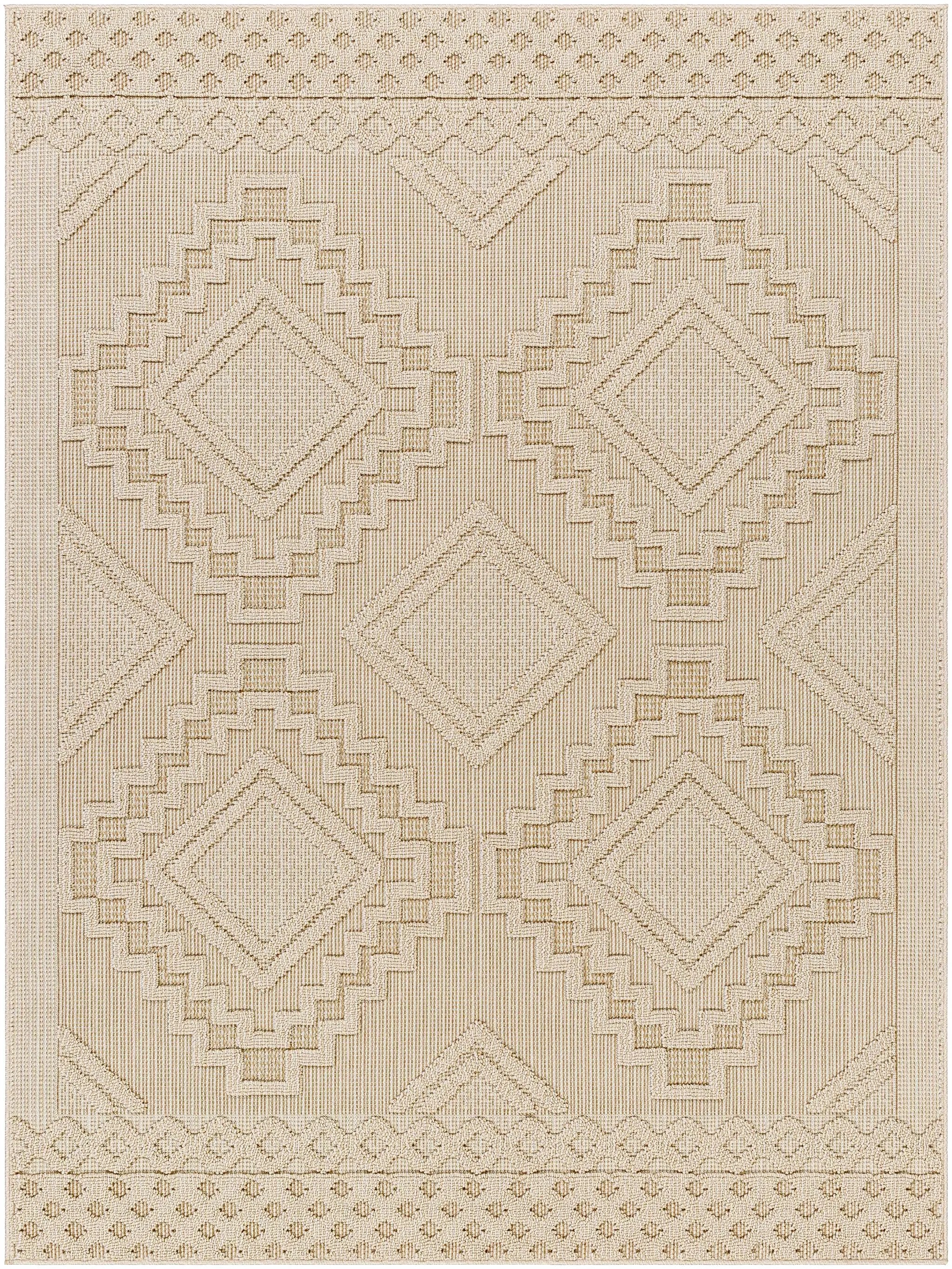 Arwid Bone Outdoor Area Rug - Clearance by Boutique Rugs