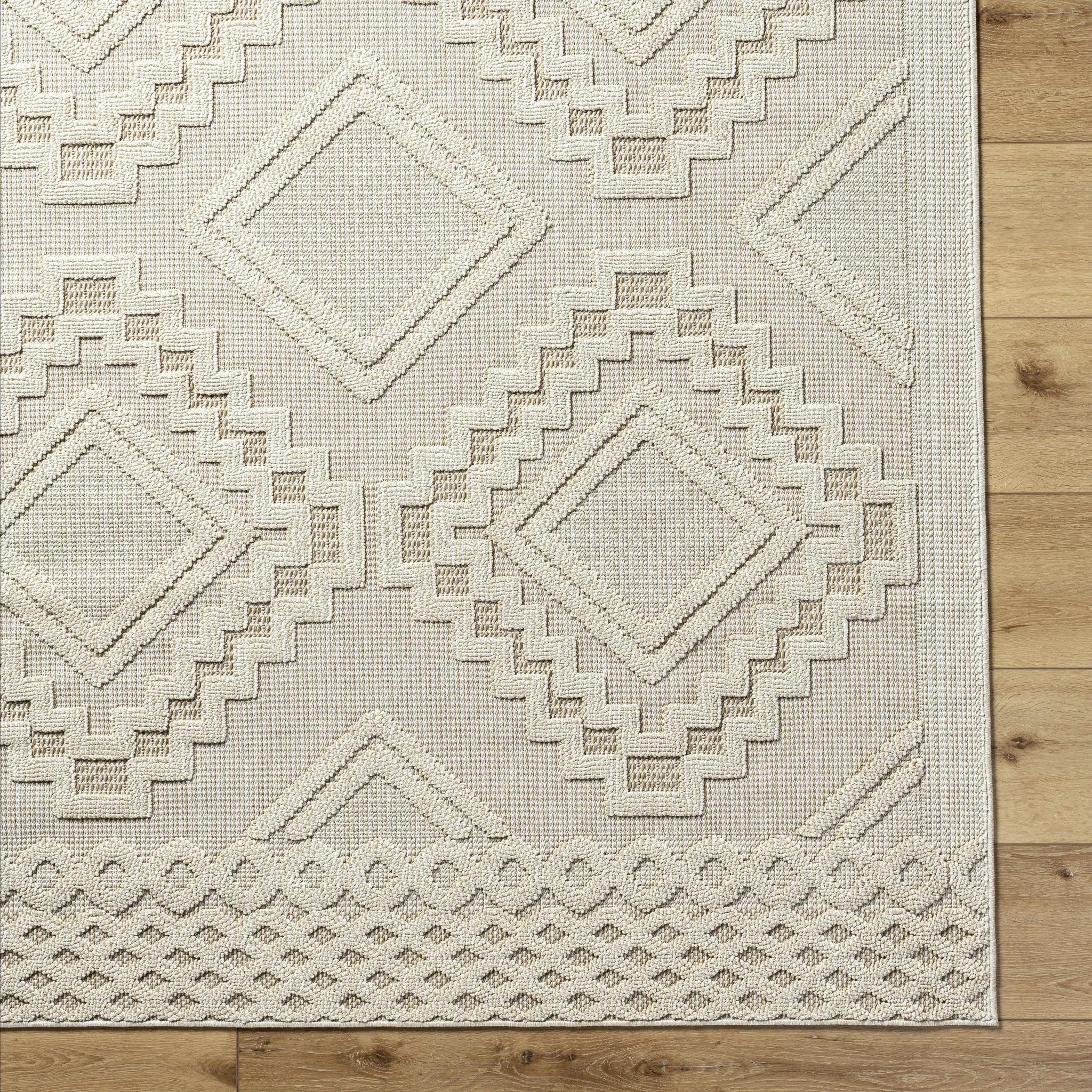 Arwid Bone Outdoor Area Rug - Clearance by Boutique Rugs